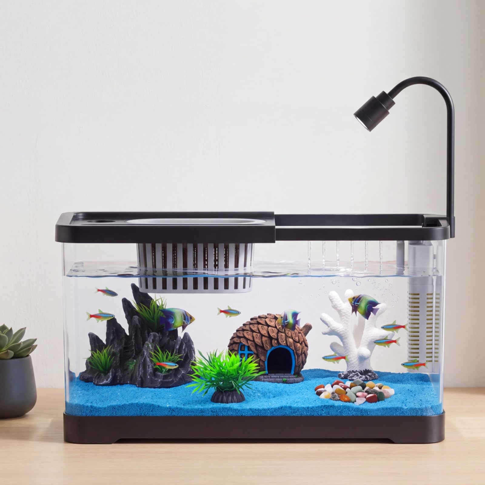 Betta Fish Tank - Kit de Inicio para Pecera con