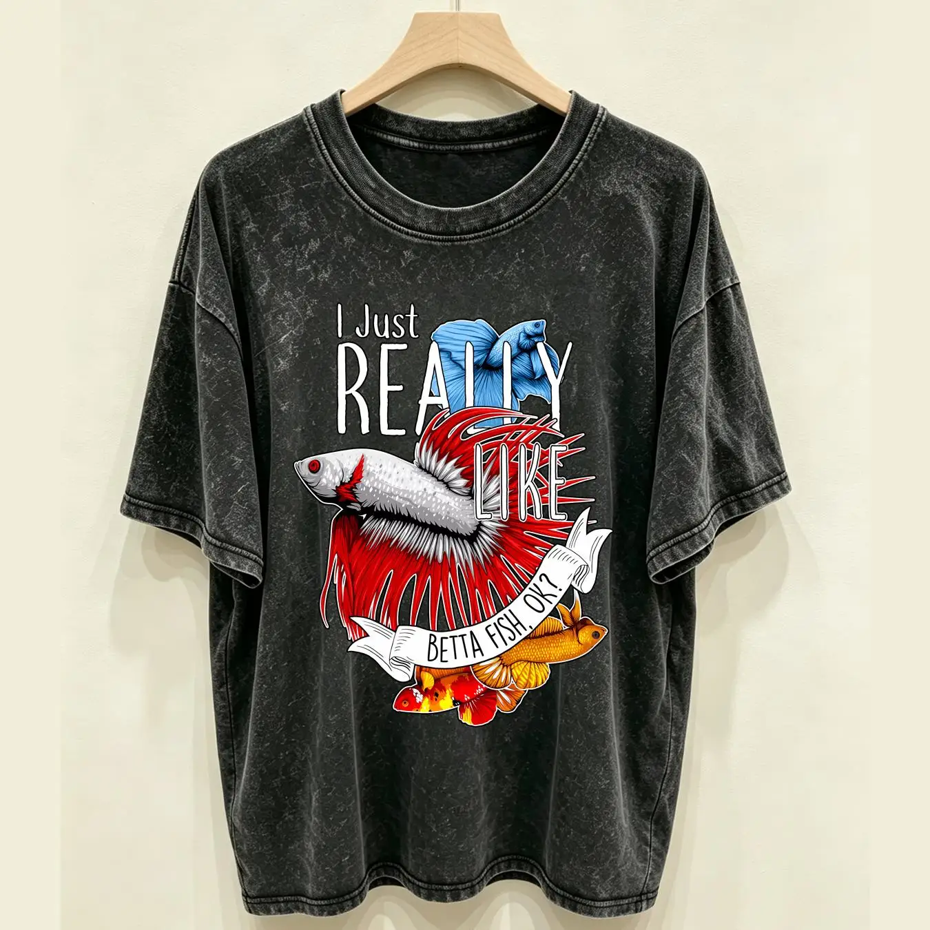 Camiseta lavada con diseño de  - Aquarium Fish Keeping reseña y precio