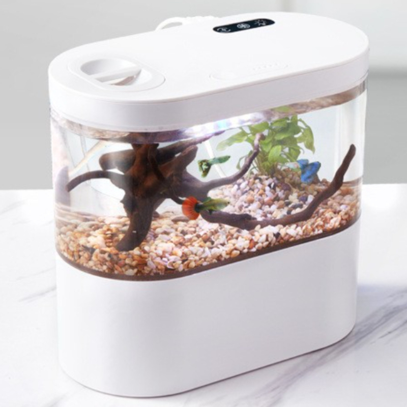 Mini Acuario de Escritorio Cre - Betta Fish Tank reseña y precio